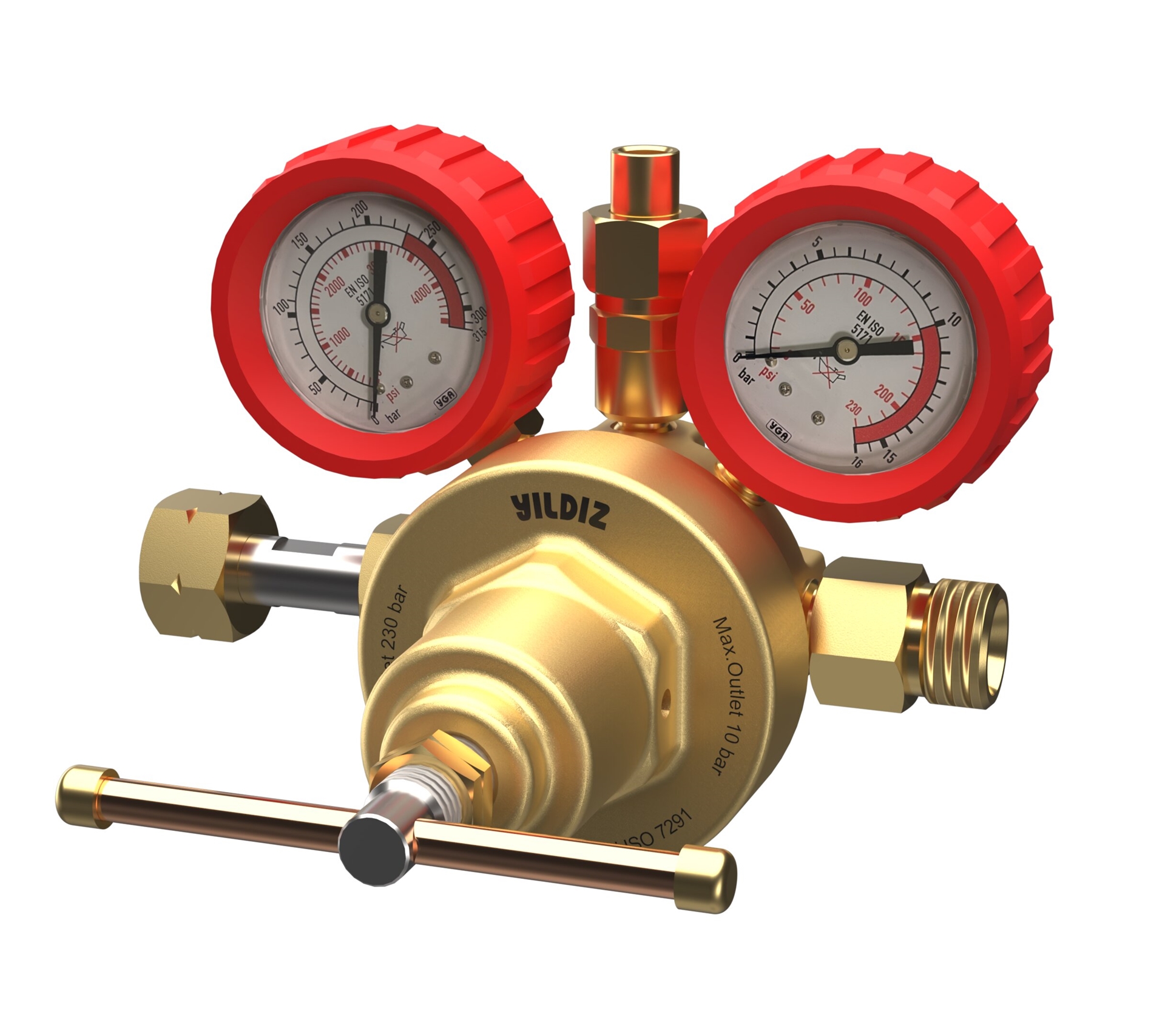Yüksek Basınçlı - Yüksek Debili Basınç Düşürücü (Hidrojen) - 10 Bar