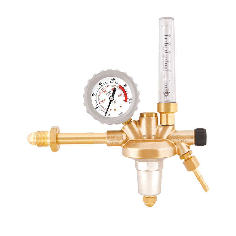 Argon Pressure Regulator with Flowmeter and Safety