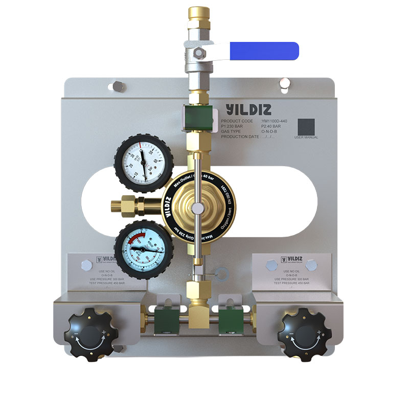 Orta Ölçekli Asal Gaz Manifold Sistem - 40 Bar