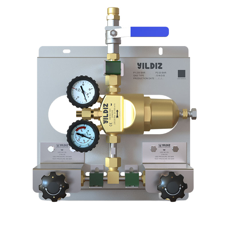 Orta Ölçekli Asal Gaz Manifold Sistem - 20 Bar