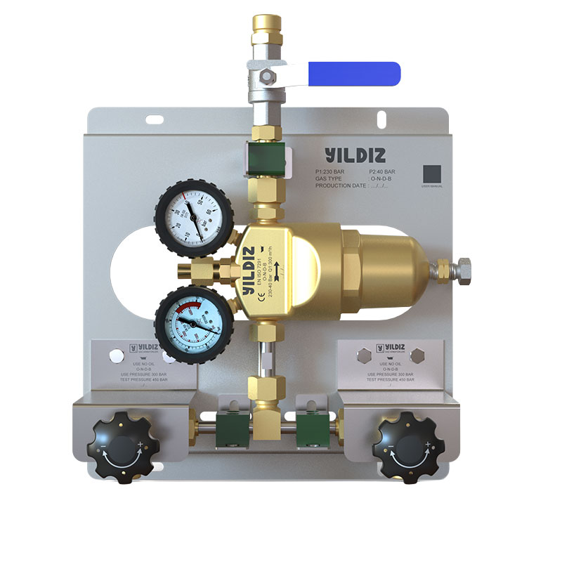 Orta Ölçekli Asal Gaz Manifold Sistem - 40 Bar