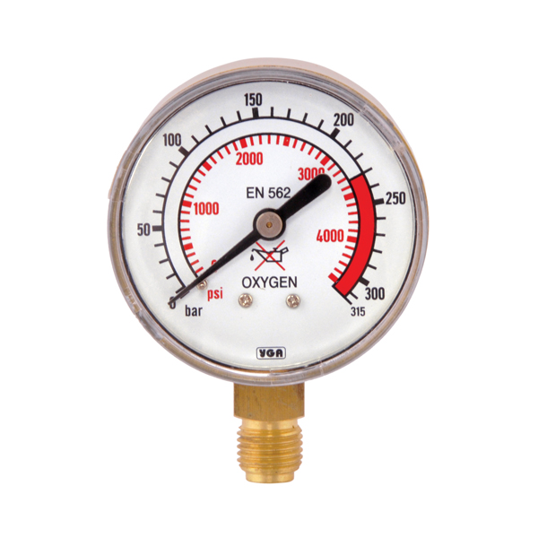 Yıldız Gaz Armatürleri Oxygen Inlet Pressure Gauges (Manometers) 0315 Bar